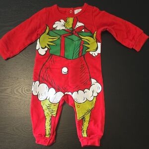 Red Grinch Kids One Piece